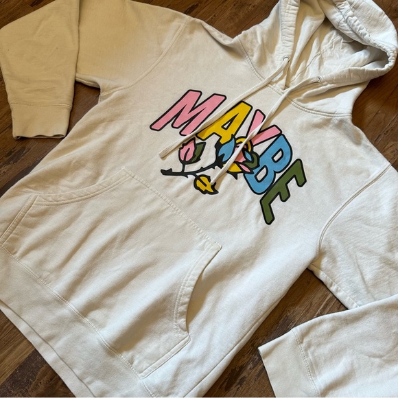 Maybe Today White Rose Heavyweight Hoodie - Picture 3 of 7